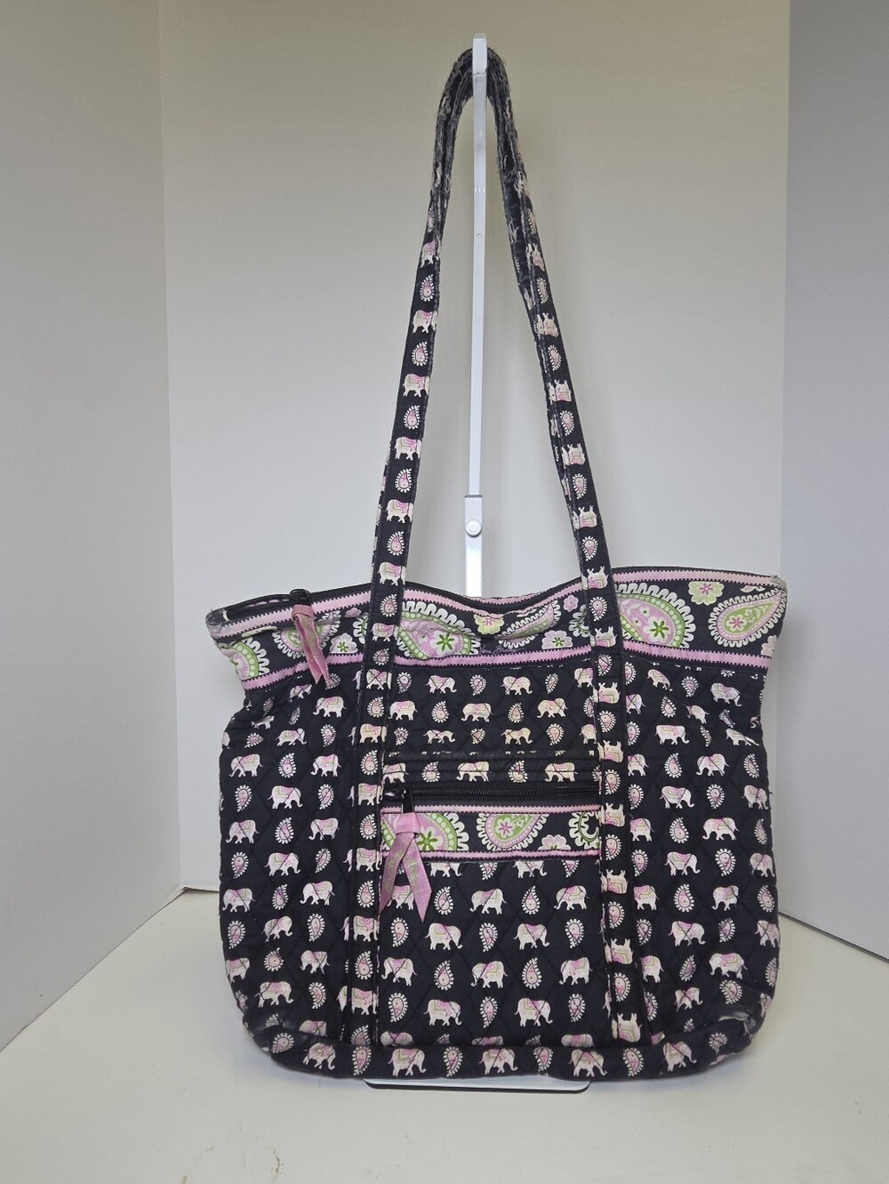 Vera Bradley Quilted Tote Bag Elephant Paisley Print